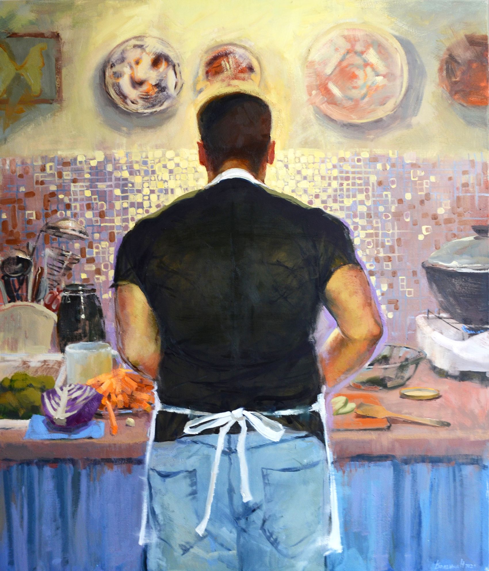 Надежда Болдина (Картина, живопись - 
                  102 x 135 см) Великий повар