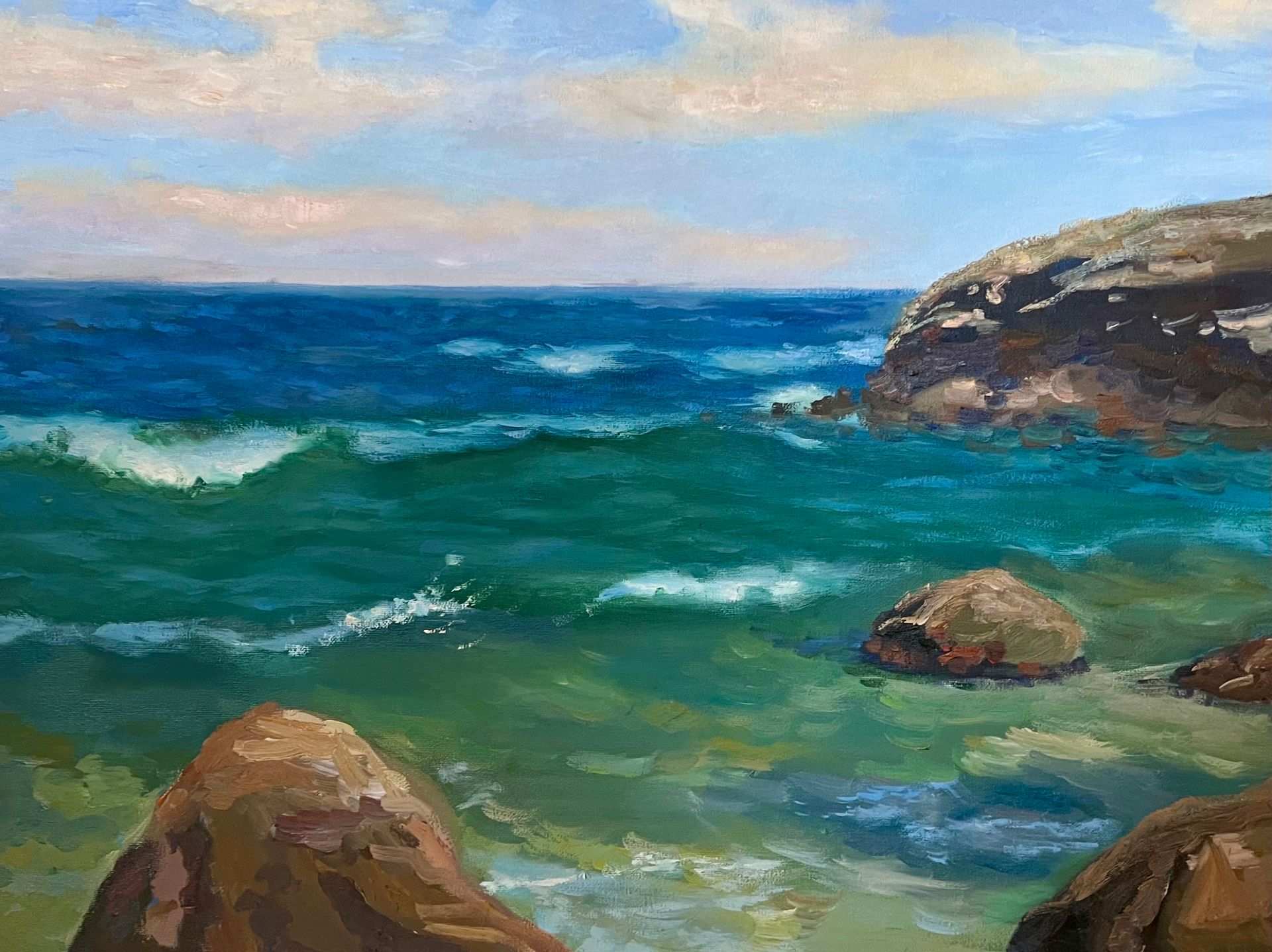 Милана Семенова (Картина, живопись - 
                  60 x 45 см) Волны