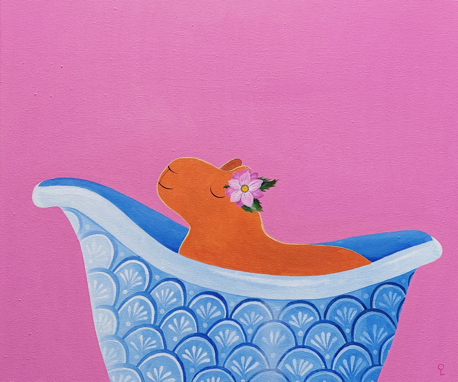 Оливия Лем (Картина, живопись - 
                  60 x 50 см) Солнечные ванны