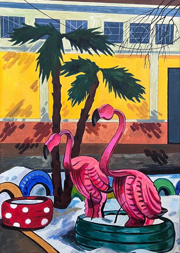 Лена Запрудских (Картина, живопись - 
                  50 x 70 см) Твой отпуск этой зимой