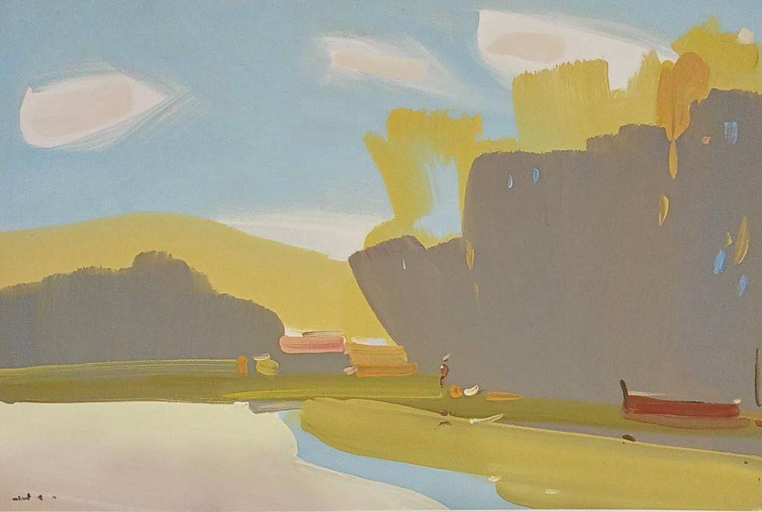 Алексей Ланцев (Авторская графика - 
                  62 x 42 см) Река Пшада, в июне