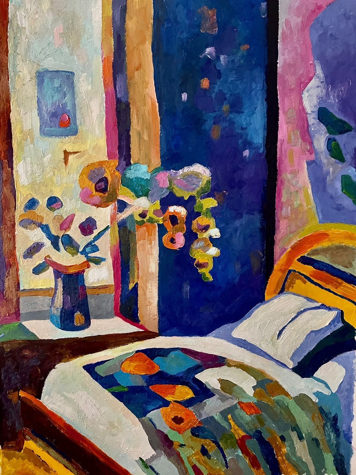 Таня Бродская (Авторская графика - 
                  50 x 70 см) Красная софа