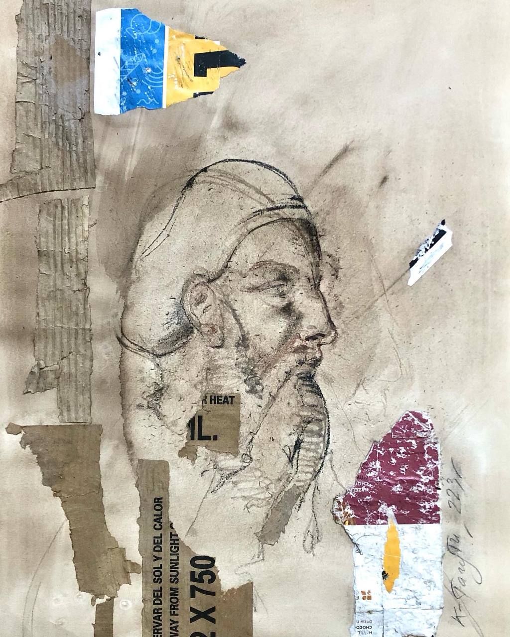 Катя-Анна Тагути (Авторская графика - 
                  42 x 60 см) Голова философа