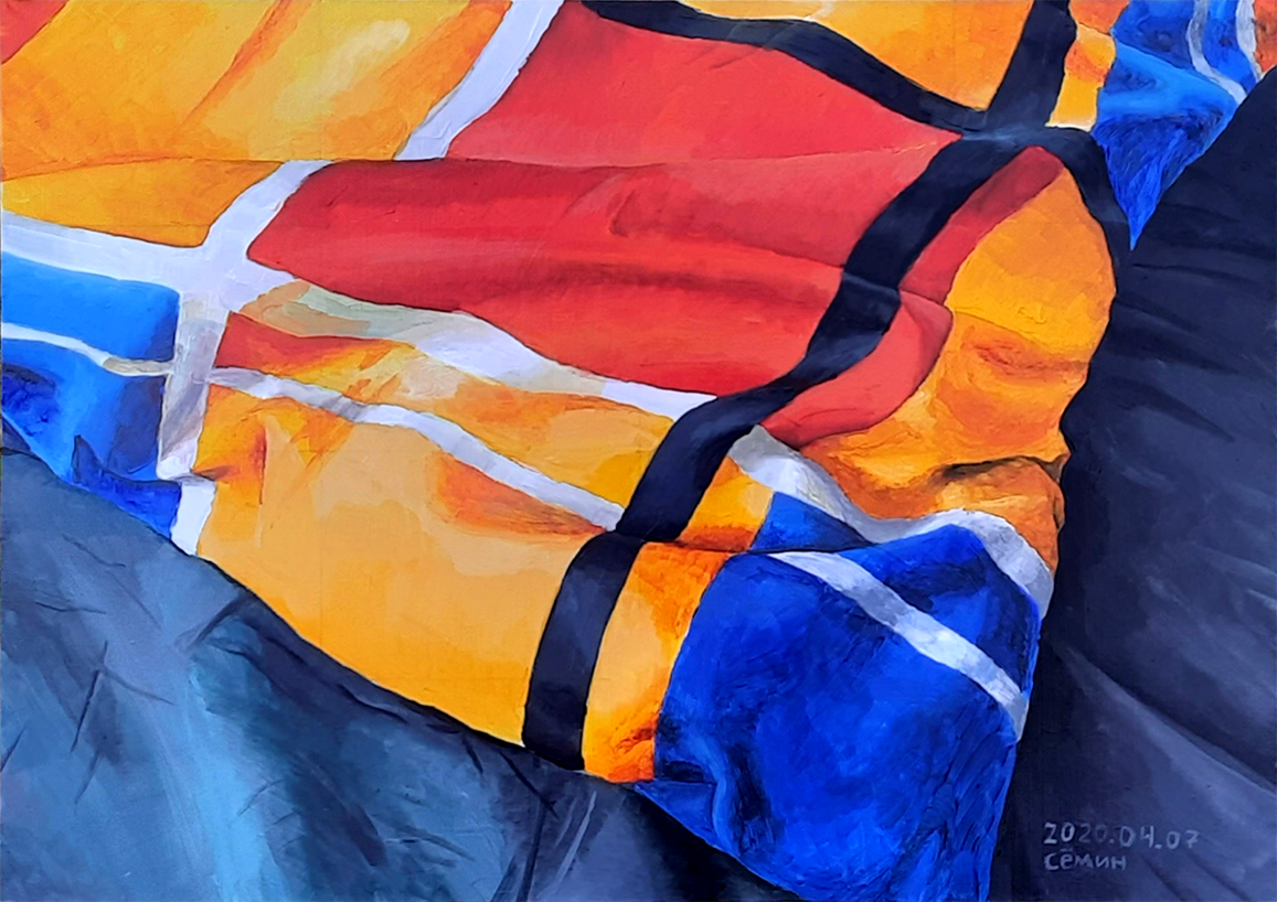 Семён Сомин (Картина, живопись - 
                  70 x 50 см) Подушка