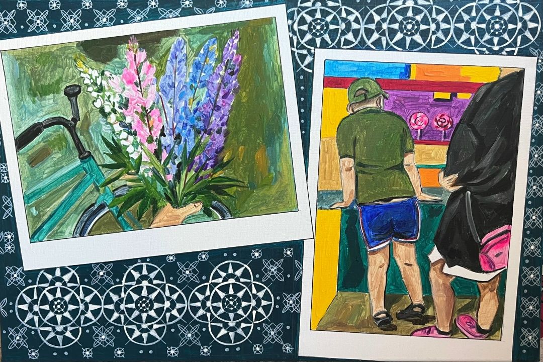 Лена Запрудских (Картина, живопись - 
                  60 x 40 см) Полароидное лето #6