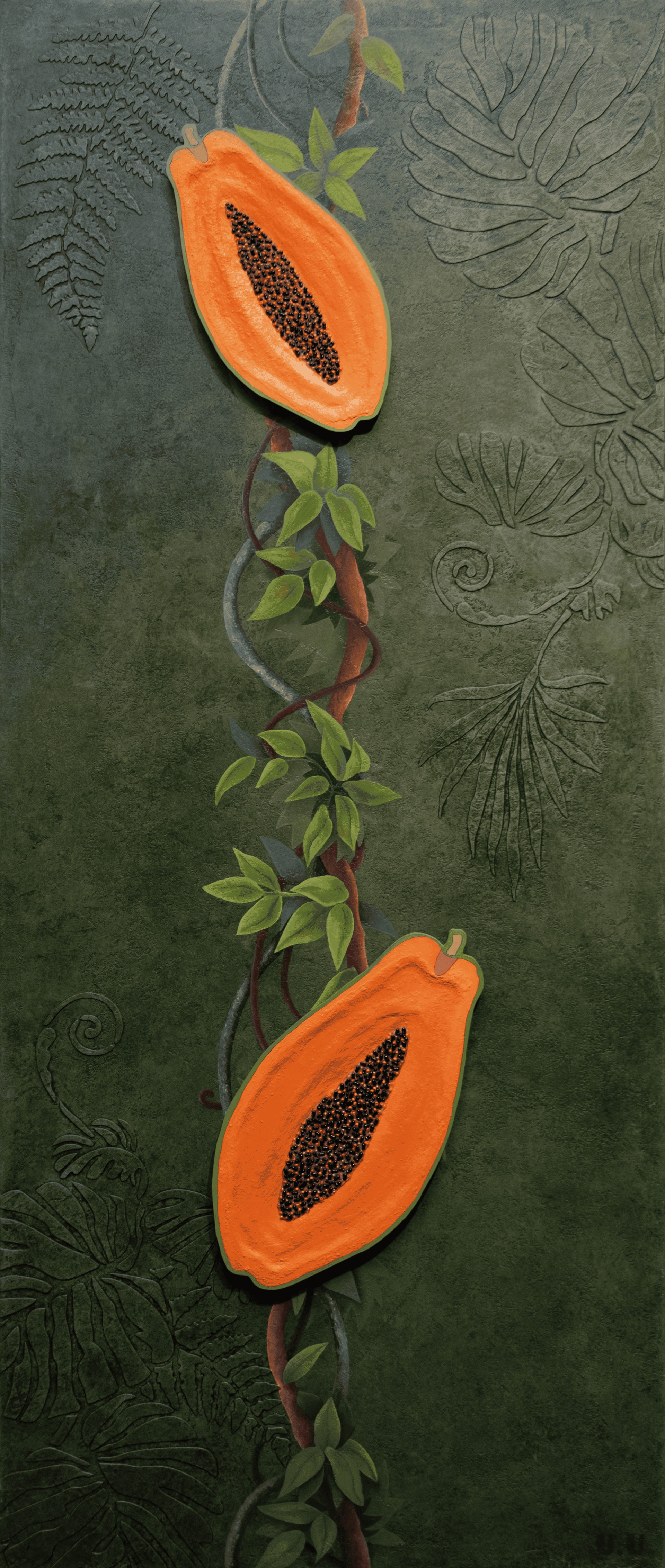 Юлия Валерьянова (Картина, живопись - 
                  62 x 152 см) La fruta de los ángeles