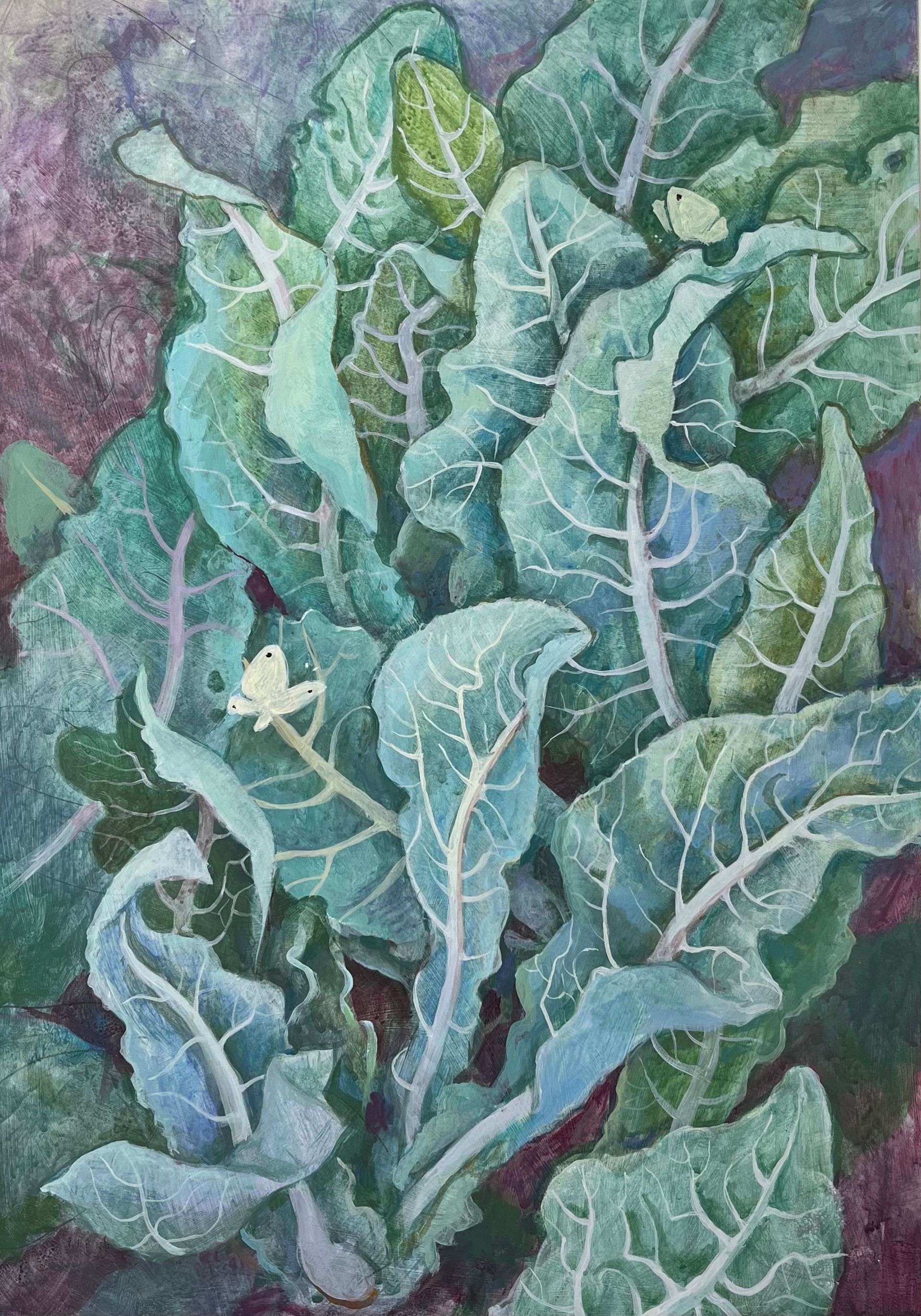 Анастасия Крушельницкая (Авторская графика - 
                  45 x 60 см) Капуста