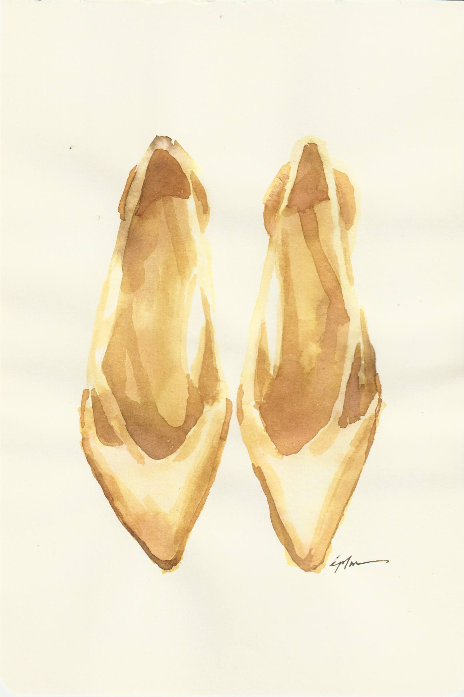 Виктория Зарецкая (embrassé par la muse) (Авторская графика - 
                  13.9 x 20.6 см) Les escarpins