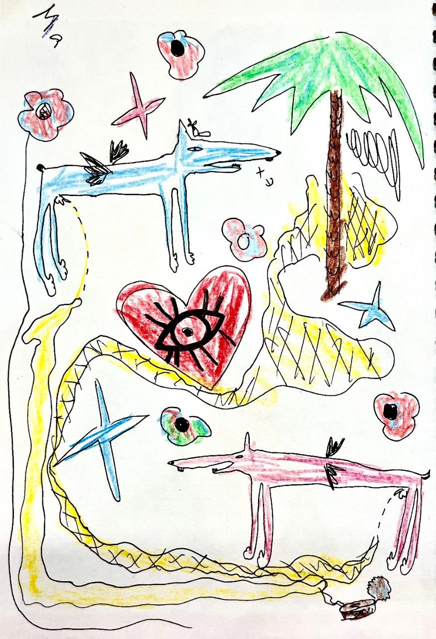 Артём Толокин (Графика цифровая (принты) - 
                  30 x 40 см) Собачки на прогулке