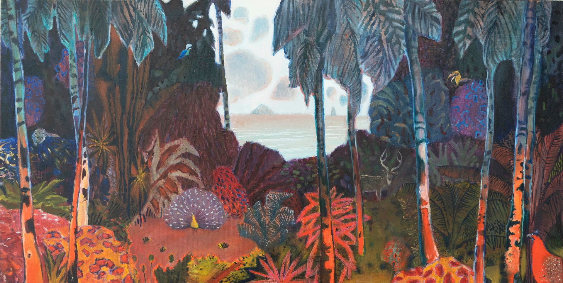Маша Даниловская (Картина, живопись - 
                  100 x 50 см) В лесу у моря. vol2
