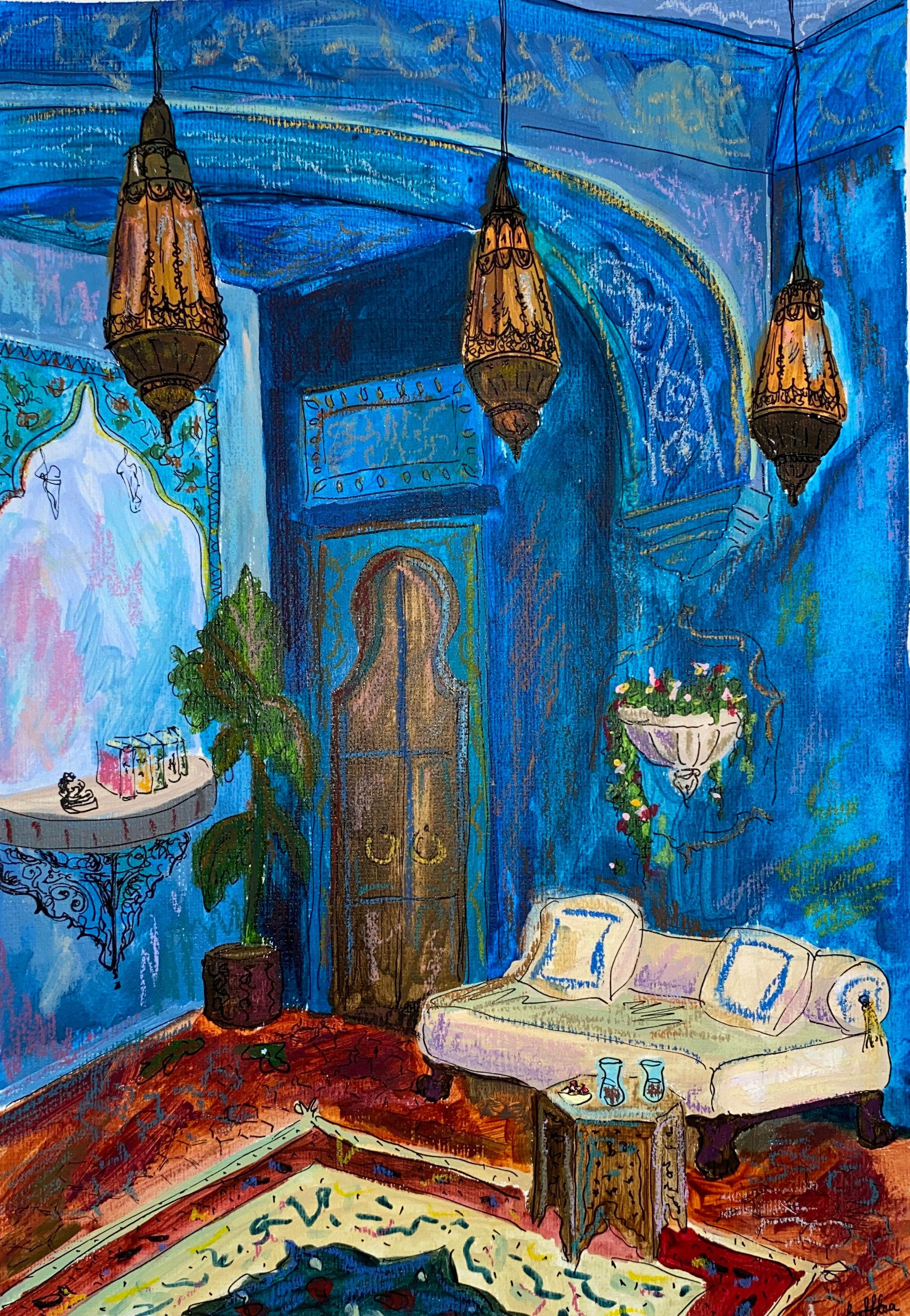 Катя Афонина (Авторская графика - 
                  27 x 38 см) Kas