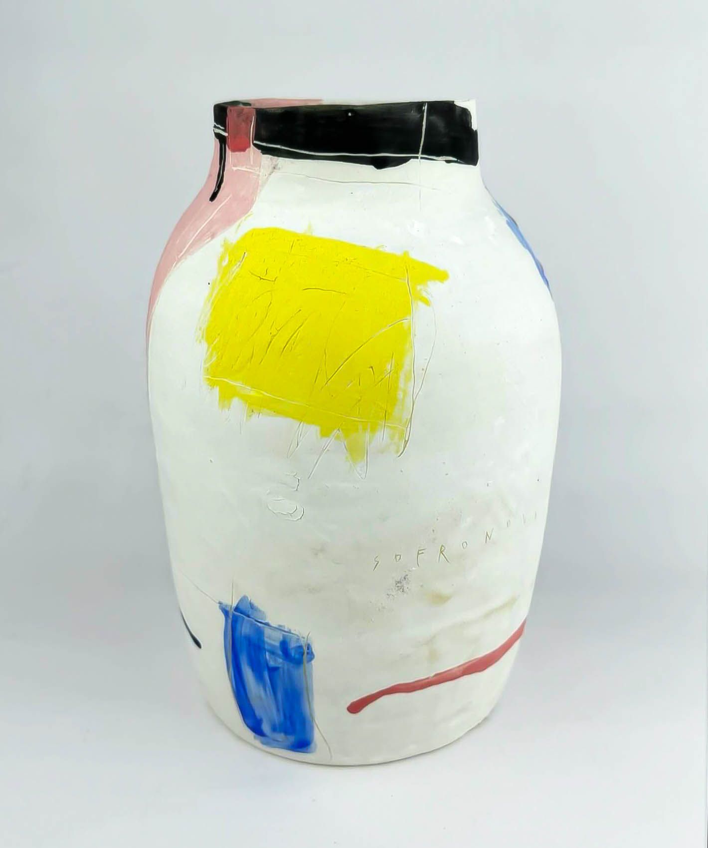 Мария Софронова (Скульптура - 
                  19 x 26 см) YELLOW SQUARE vase