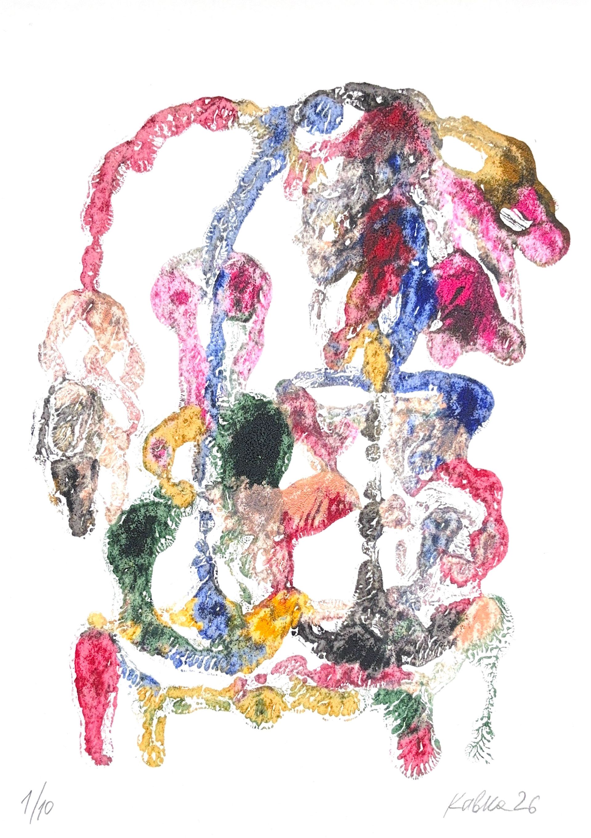 Дмитрий Кавка (Графика печатная - 
                  21 x 29.7 см) Цветы в двух вазах (№1/10)