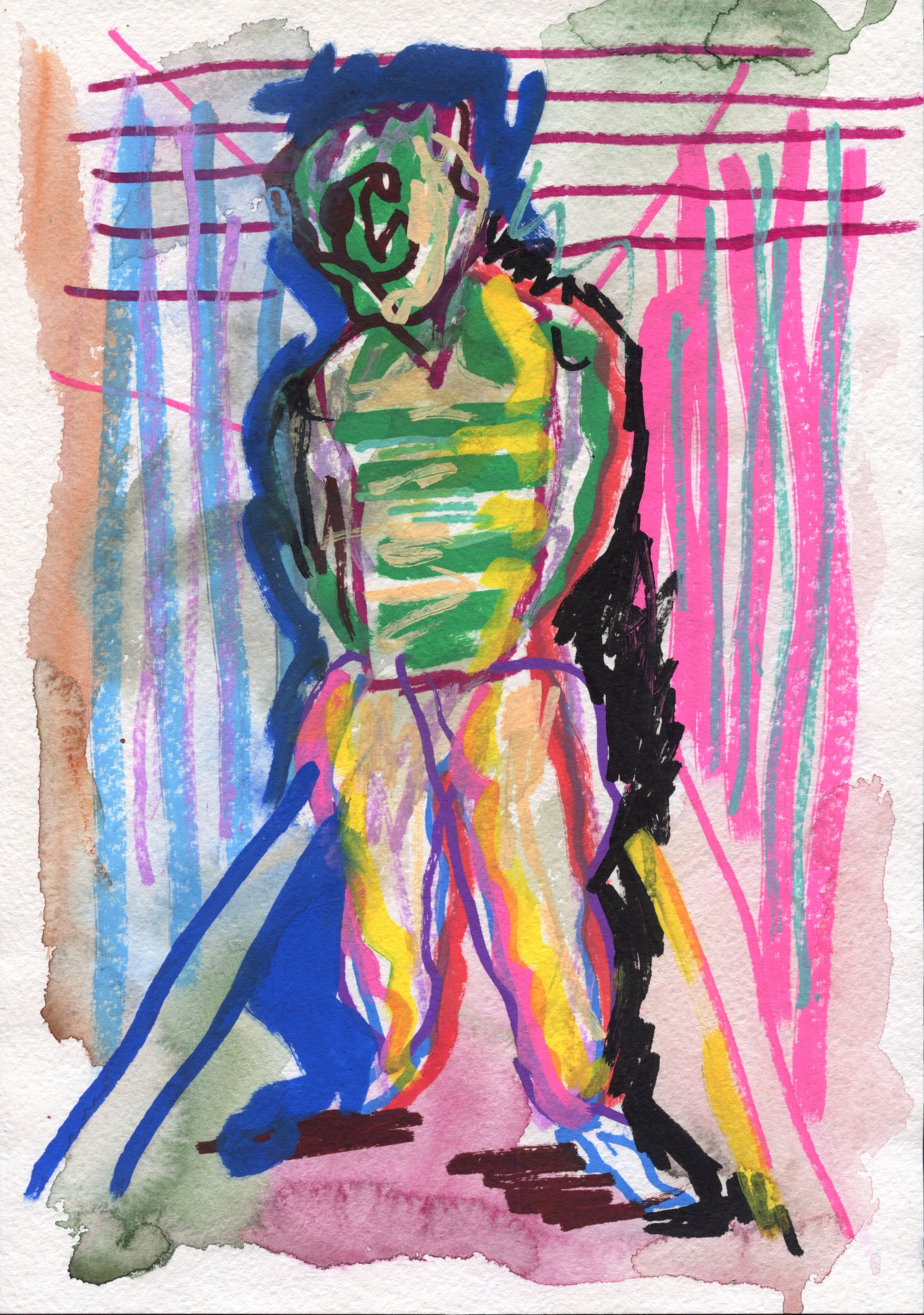 Дмитрий Кавка (Авторская графика - 
                  21 x 30 см) Человек