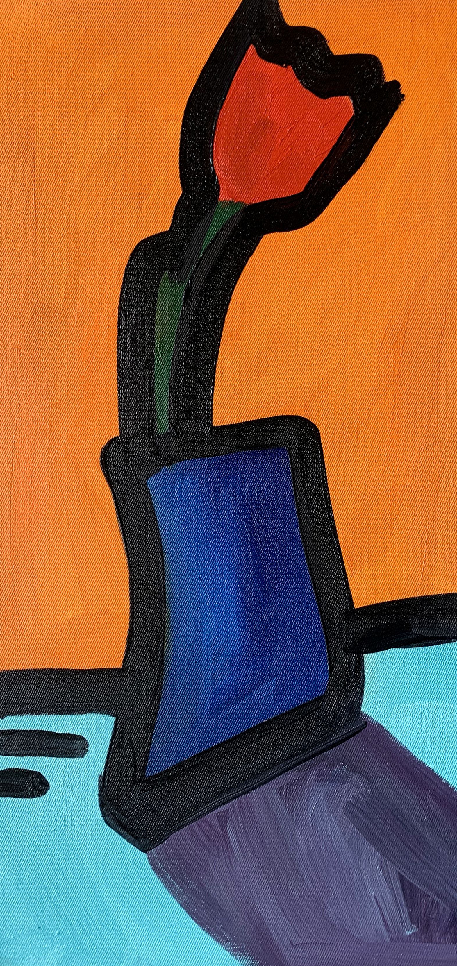 Юджин (Картина, живопись - 
                  20 x 40 см) Оранжевый
