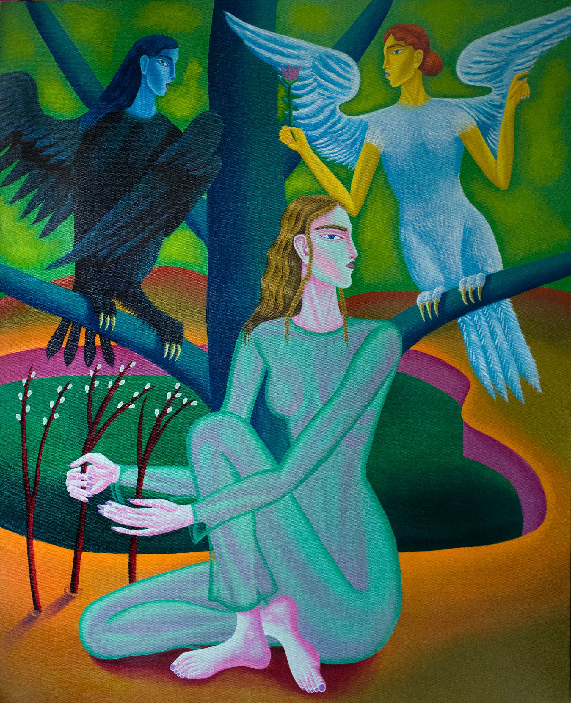 Алина Виноградова (Картина, живопись - 
                  130 x 160 см) Вербное воскресенье