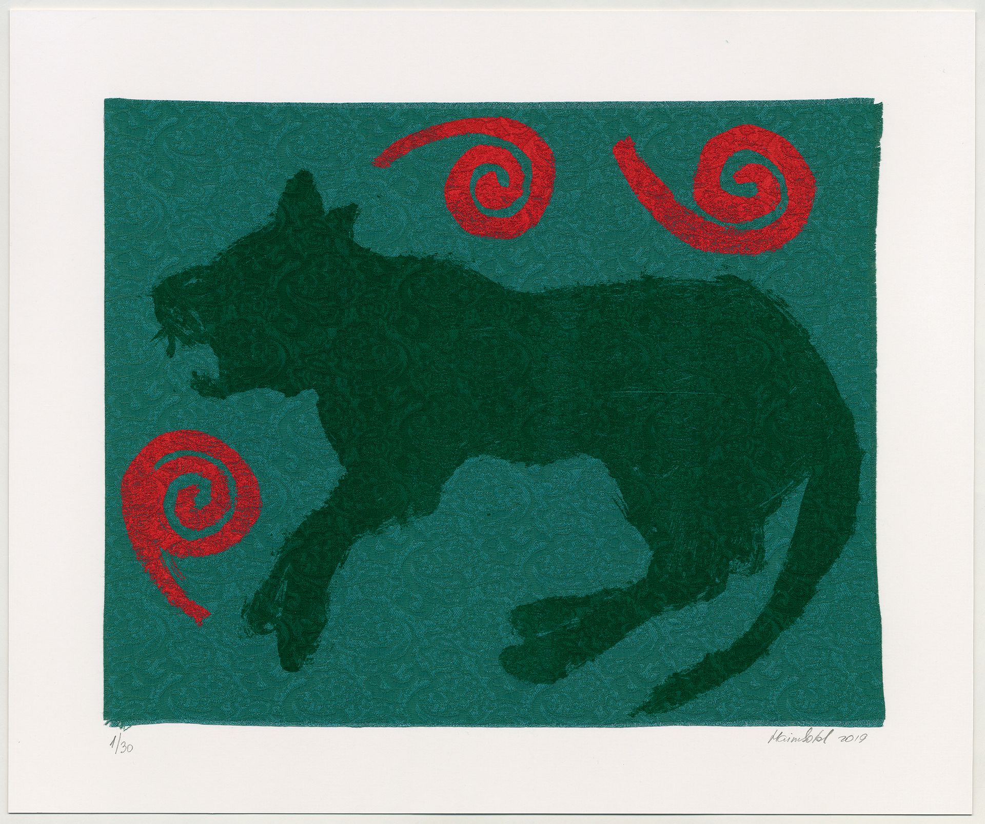 Хаим Сокол (Графика печатная - 
                  60 x 50 см) Кошка