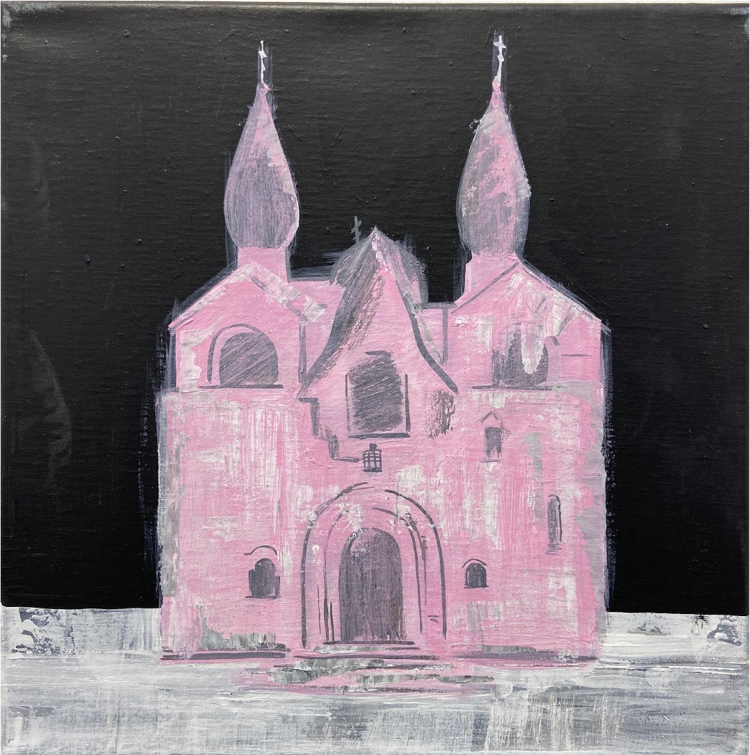 Алёна Федоткина (Картина, живопись - 
                  25 x 25 см) Pinkchurch