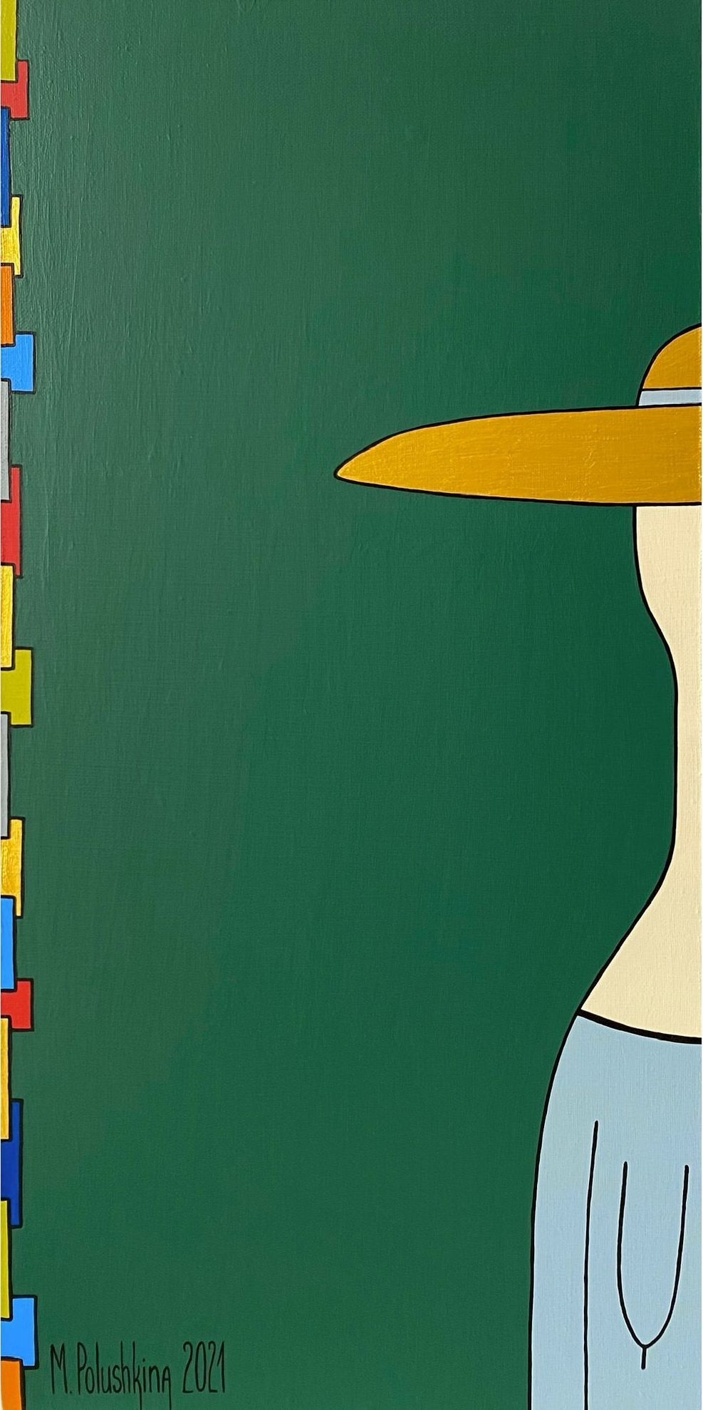 Мария Полушкина (Картина, живопись - 
                  30 x 60 см) Золотая шляпа (или  "Я скоро вернусь")