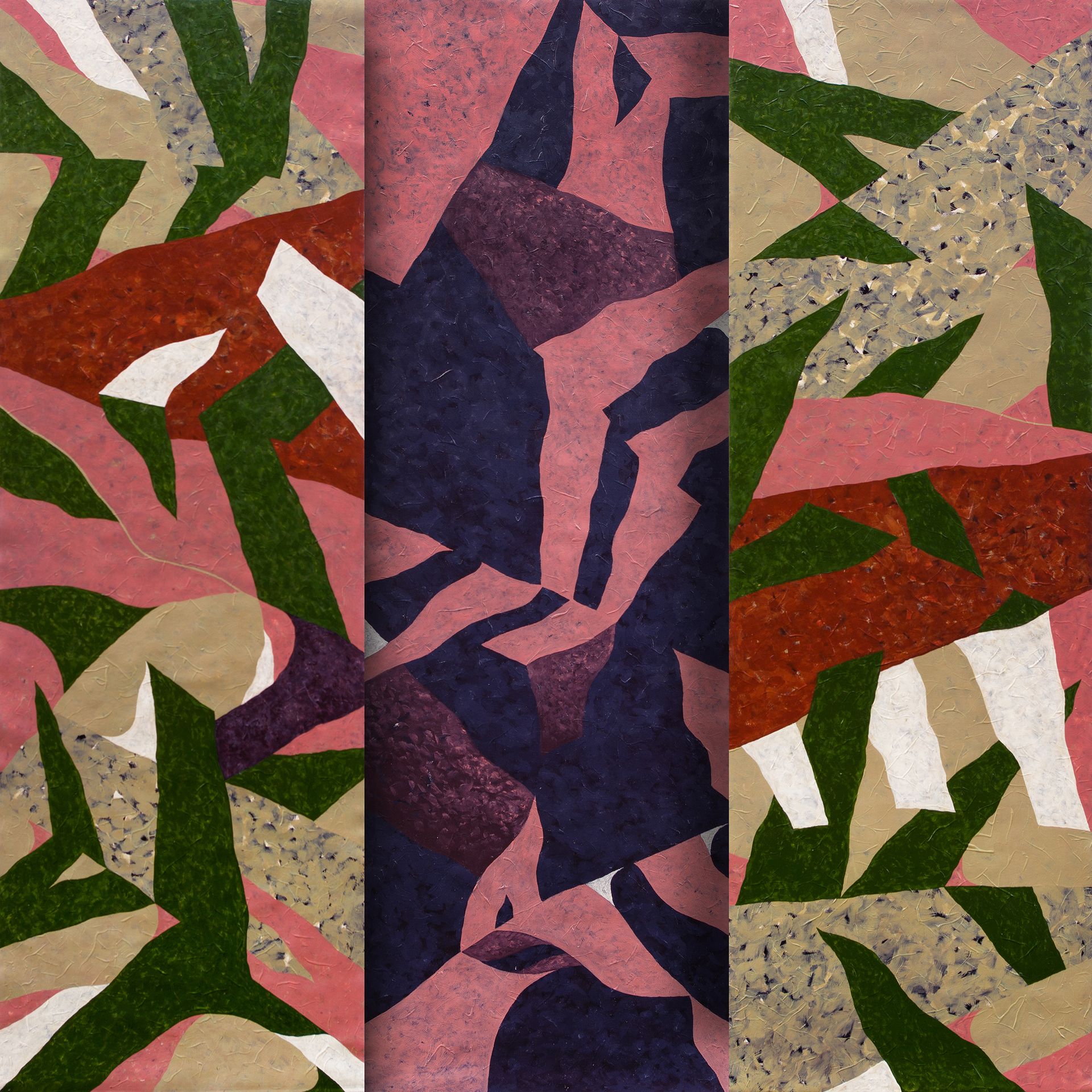 Диалет Шагой (Картина, живопись - 
                  150 x 150 см) Без названия (триптих)