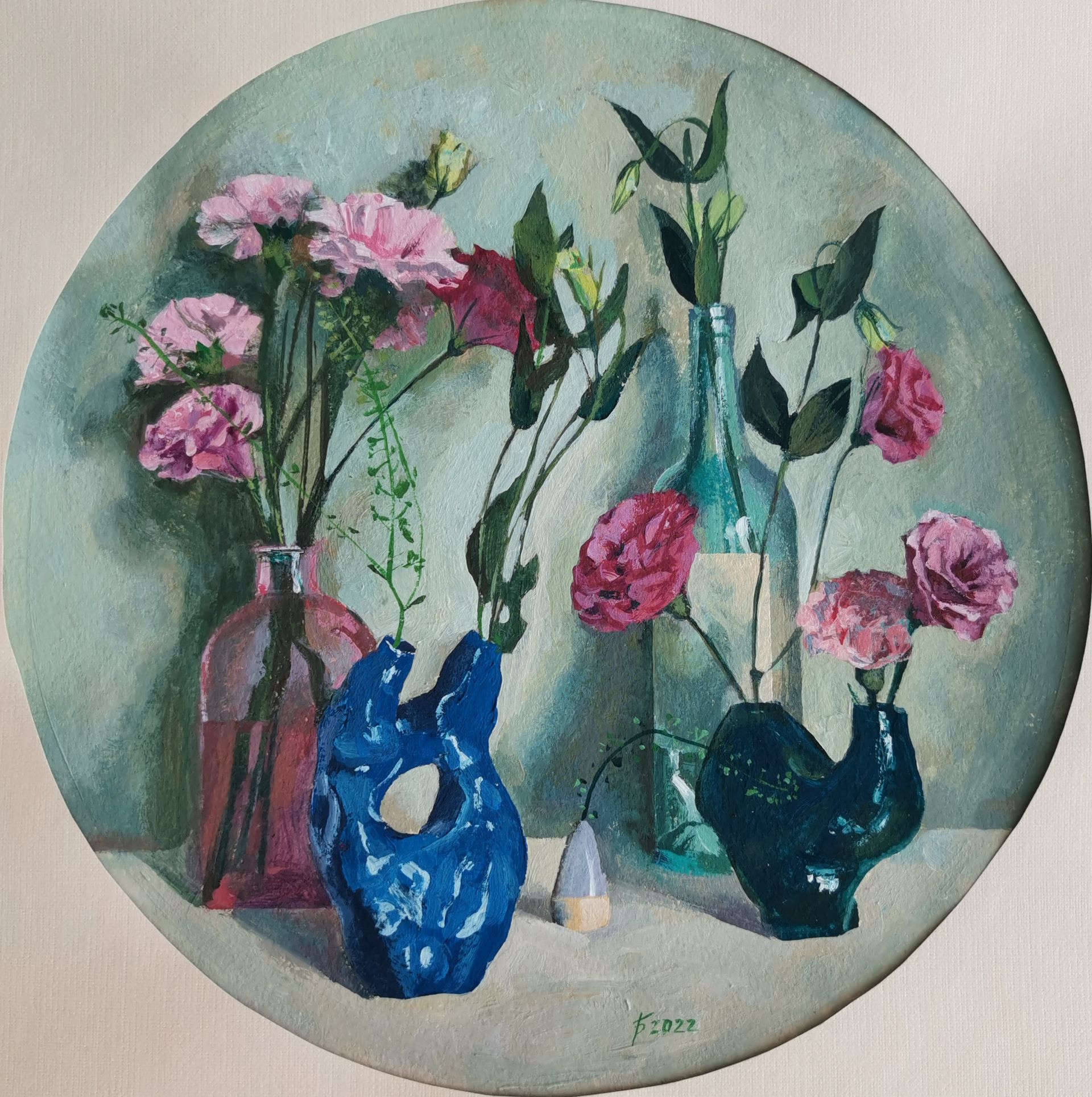 Регина Буглеева (Авторская графика - 
                  25 x 25 см) Цветочный натюрморт