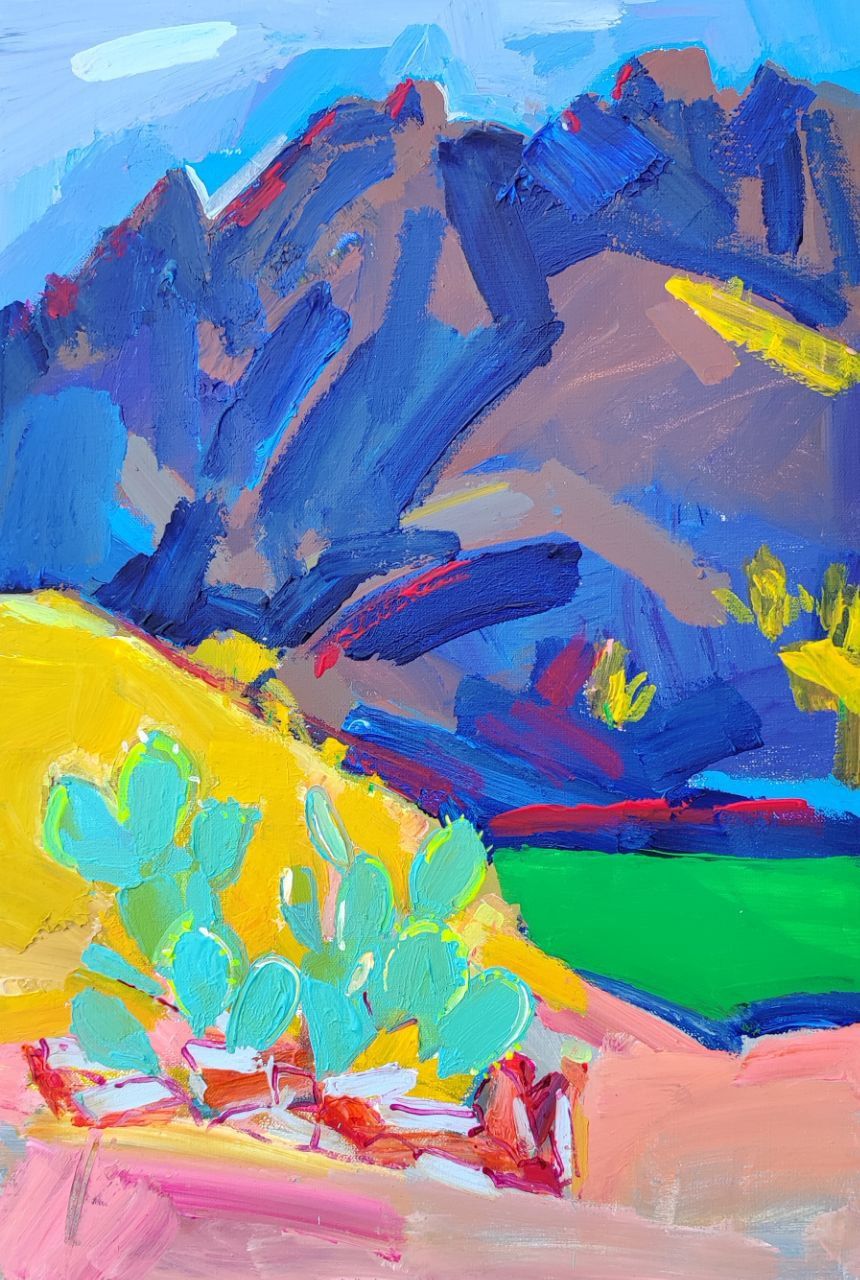 Олеся Лишаева (Картина, живопись - 
                  40 x 60 см) Изумрудное озеро