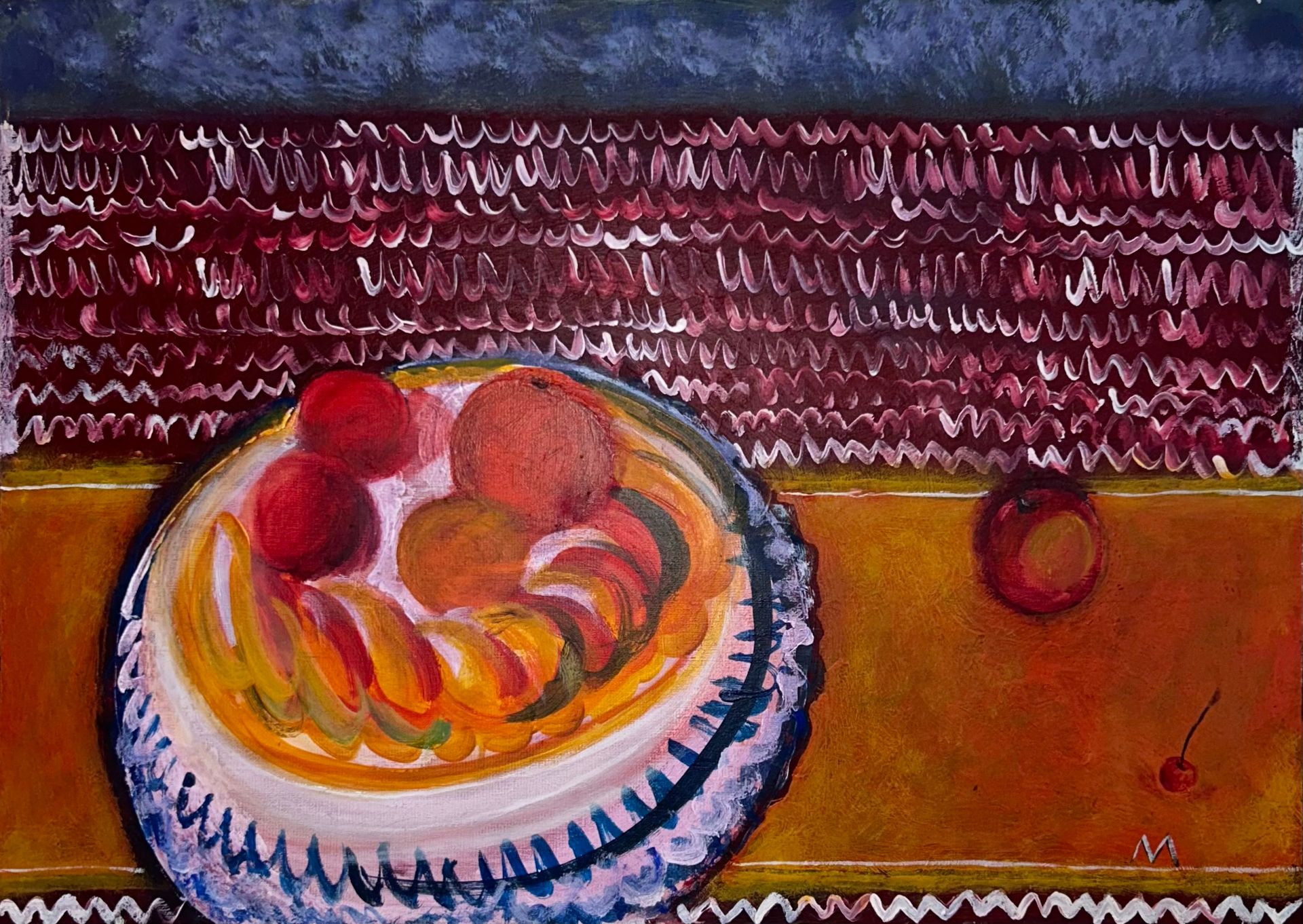 Маргарита Чигодайкина (Картина, живопись - 
                  70 x 50 см) Натюрморт с фруктами