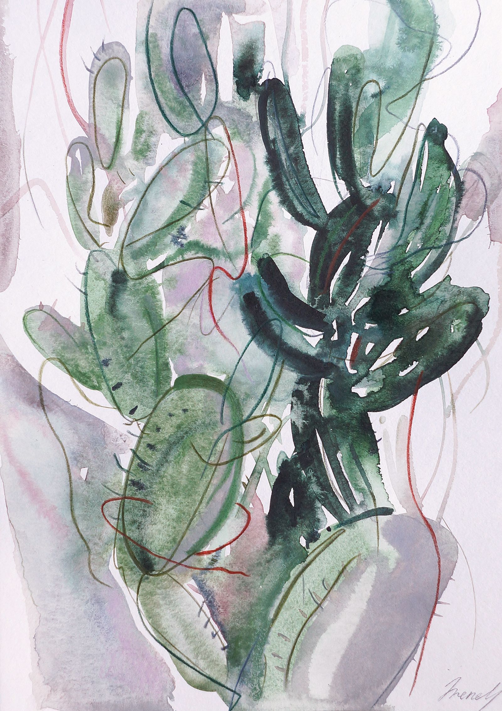 Ирен Мусина (Авторская графика - 
                  21 x 27.9 см) Зимние тропики #1