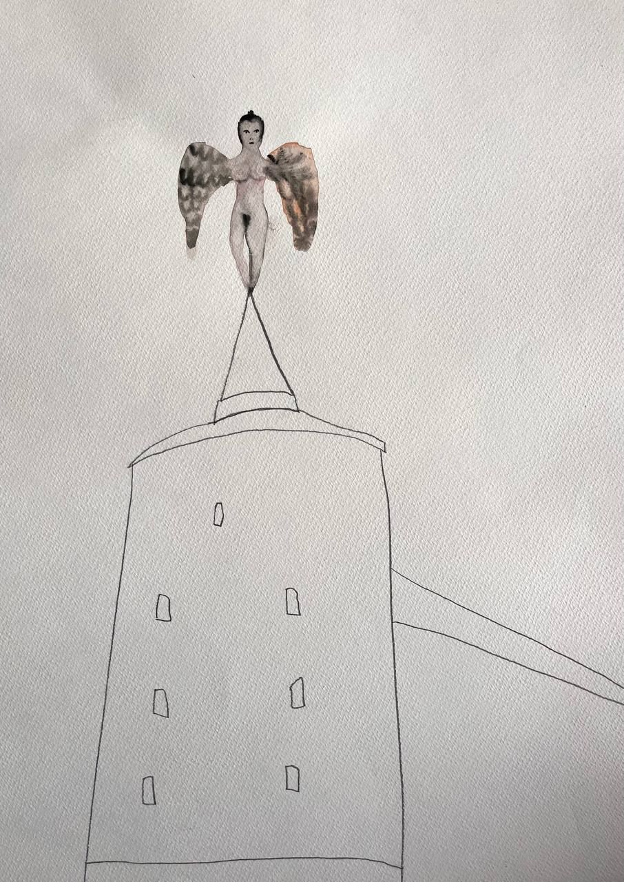 Лина Кордюченко (Авторская графика - 
                  30 x 40 см) Марина Мнишек