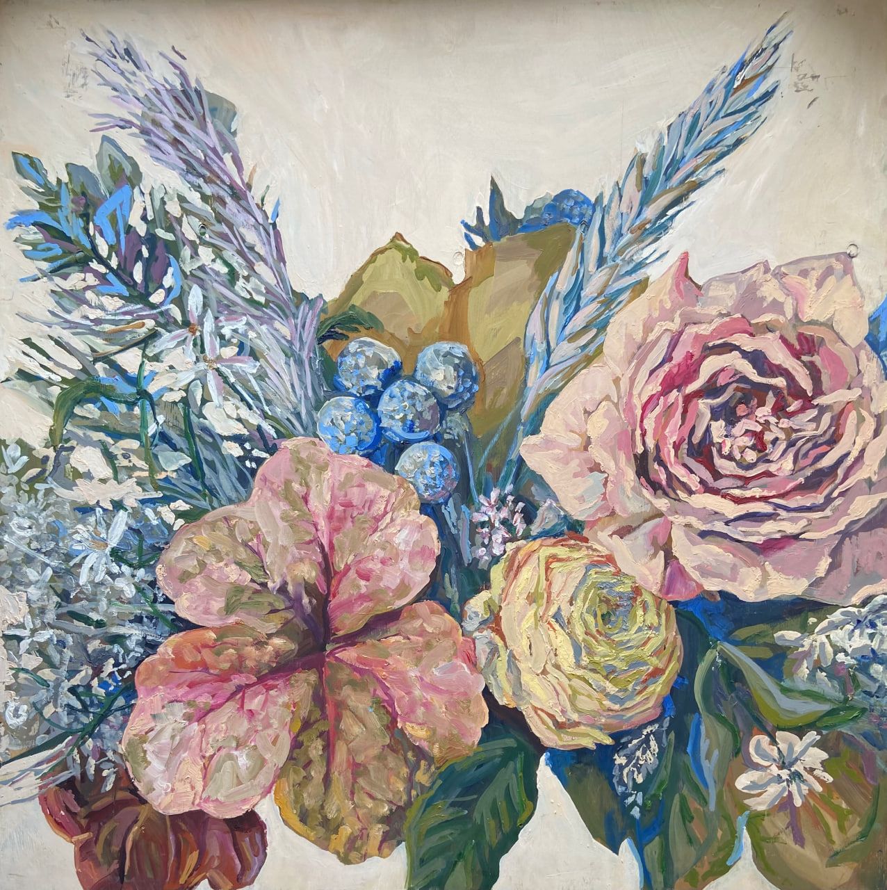 Алёна Шамайко (Картина, живопись - 
                  76 x 76 см) Сквозь цветы