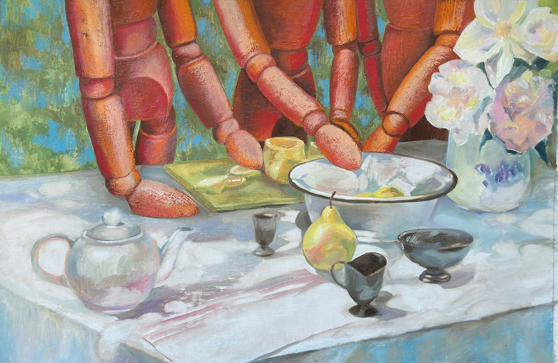 Ирина Александрова (Картина, живопись - 
                  60 x 40 см) Приготовить завтрак в саду