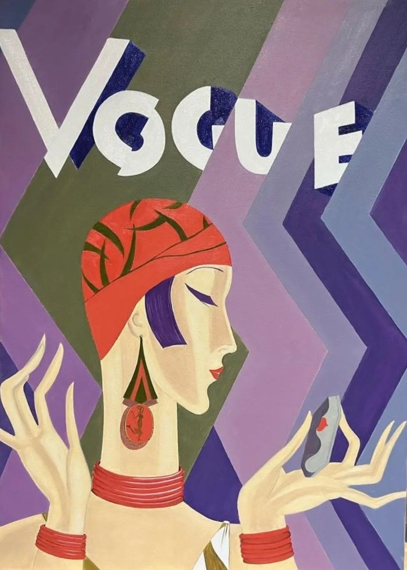 Нина Григель (Картина, живопись - 
                  50 x 70 см) Обложка журнала VOGUE 1926 год