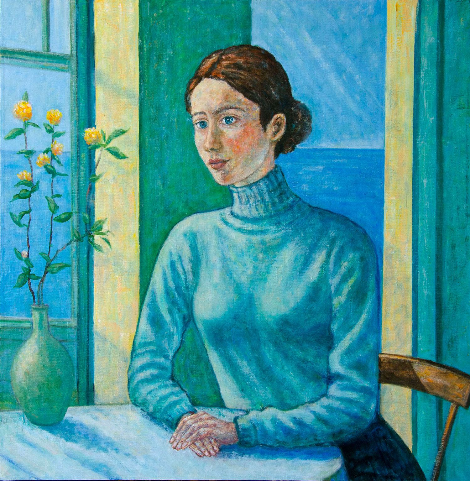 Александр Галяцкий (Картина, живопись - 
                  70 x 70 см) Девичество