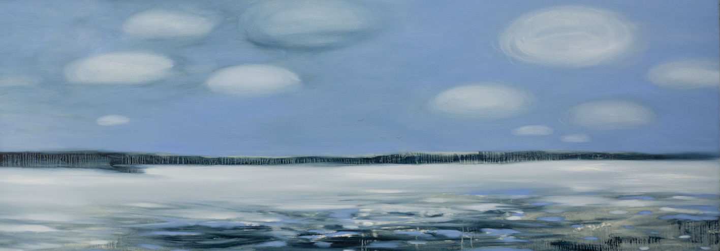 Анастасия Попова (Картина, живопись - 
                  140 x 60 см) Облака над Камой