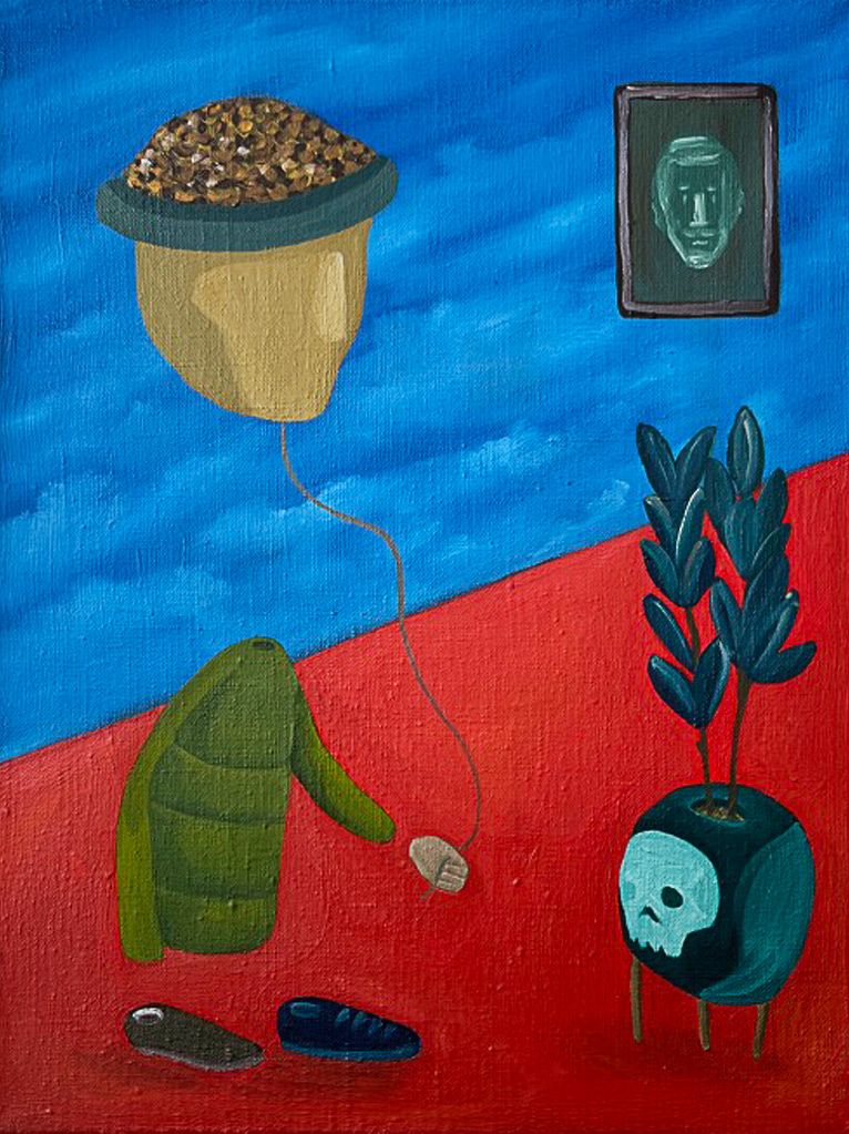 Леша Мелки (Картина, живопись - 
                  30 x 40 см) Дивная встреча
