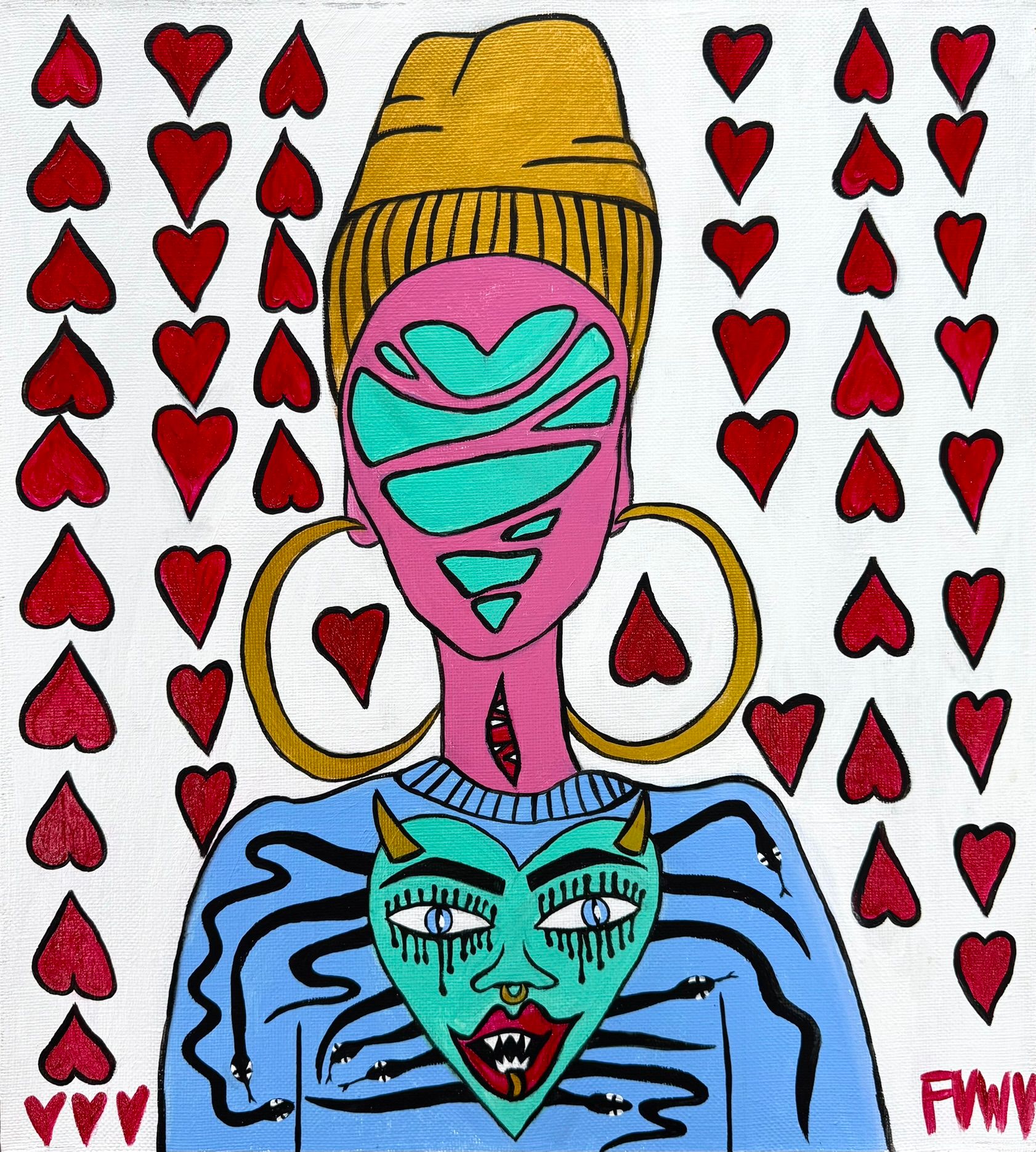 Виолетта Киселева (Картина, живопись - 
                  45 x 50 см) Любить любовь