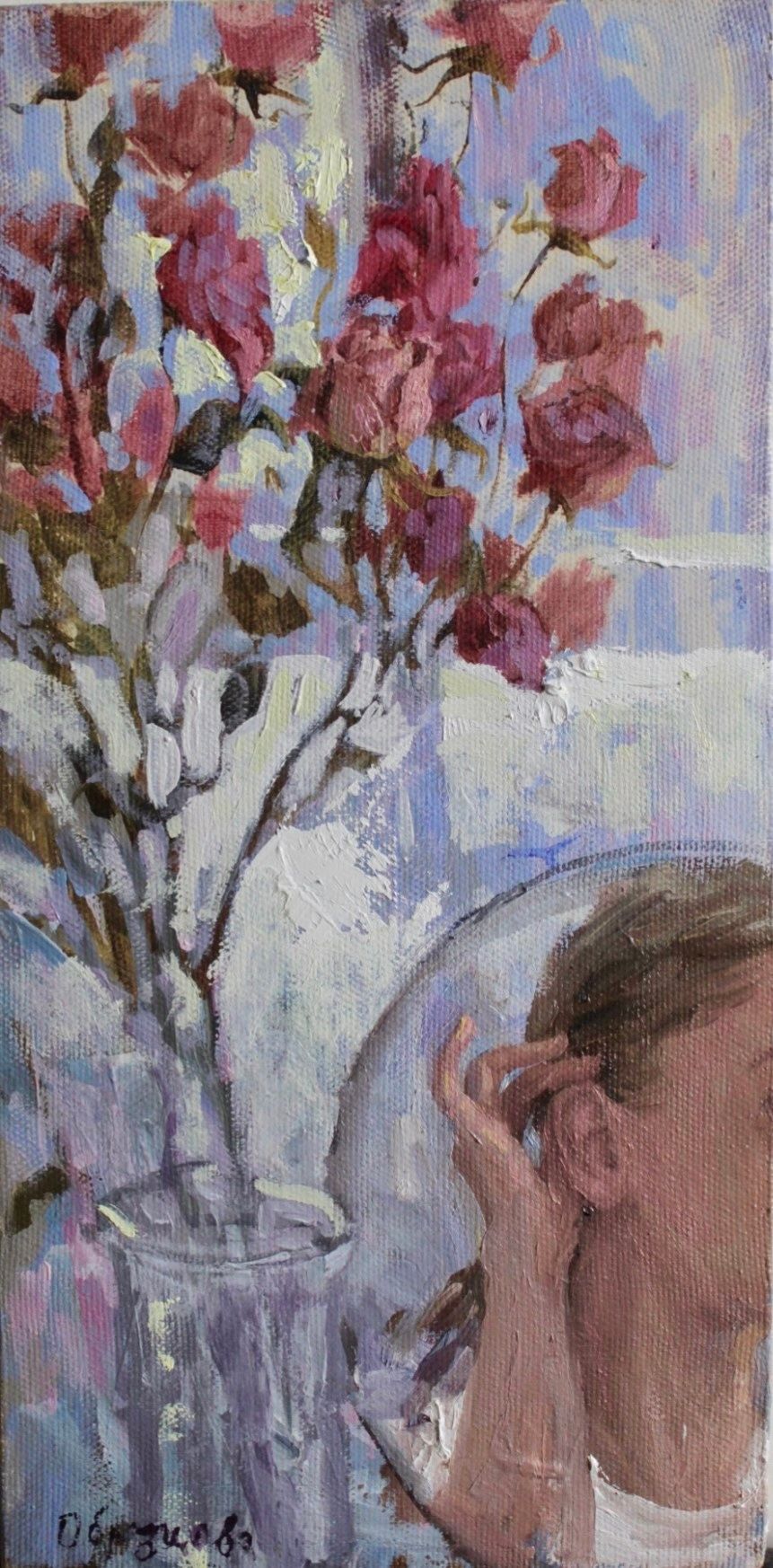 Анна Образцова (Авторская графика - 
                  25 x 45 см) Подслушивая лето