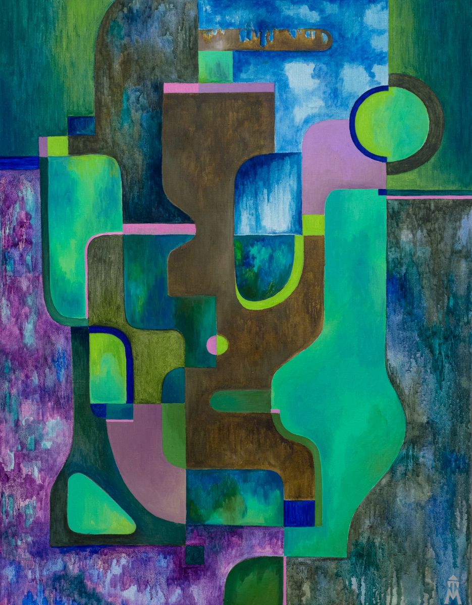 Марина Тийк (Картина, живопись - 
                  70 x 100 см) Зелёный шум