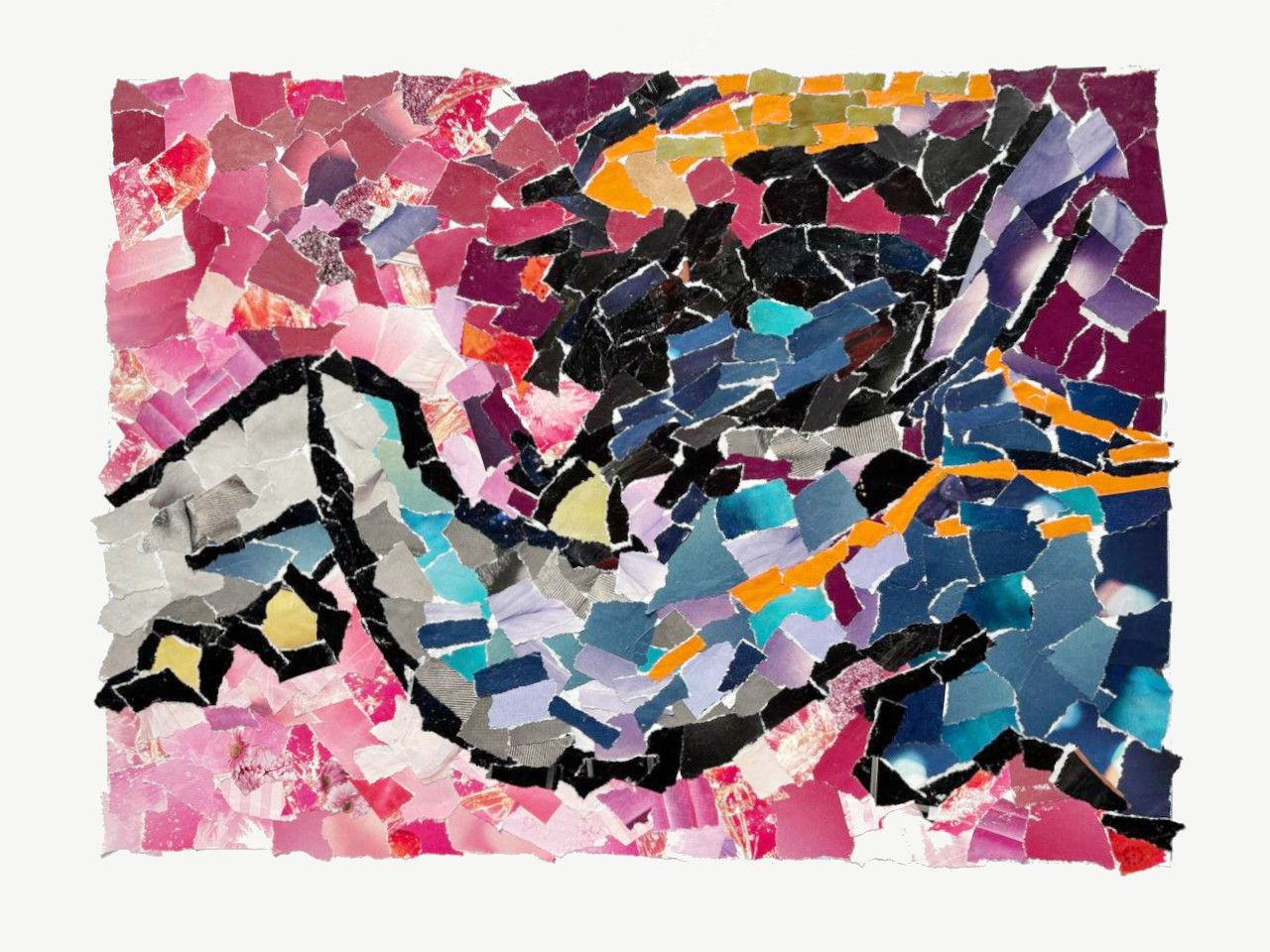 Ира Пенкина (Коллаж / ассамбляж - 
                  50 x 40 см) Женщина отдыхает