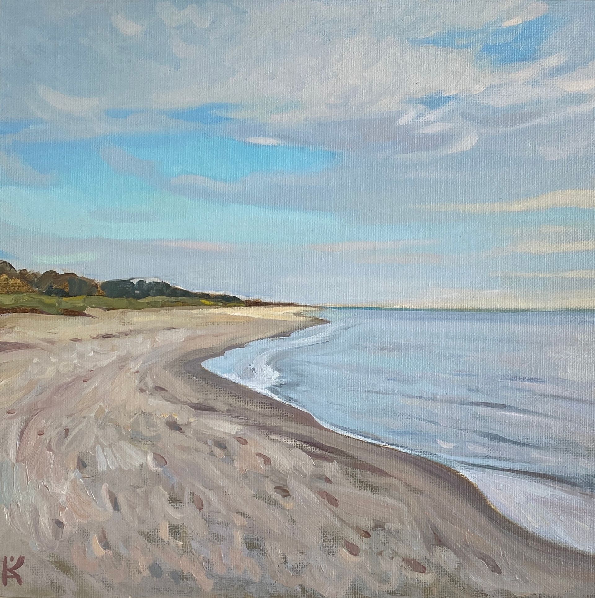 Алексей Кротов (Авторская графика - 
                  30 x 30 см) Янтарный пляж