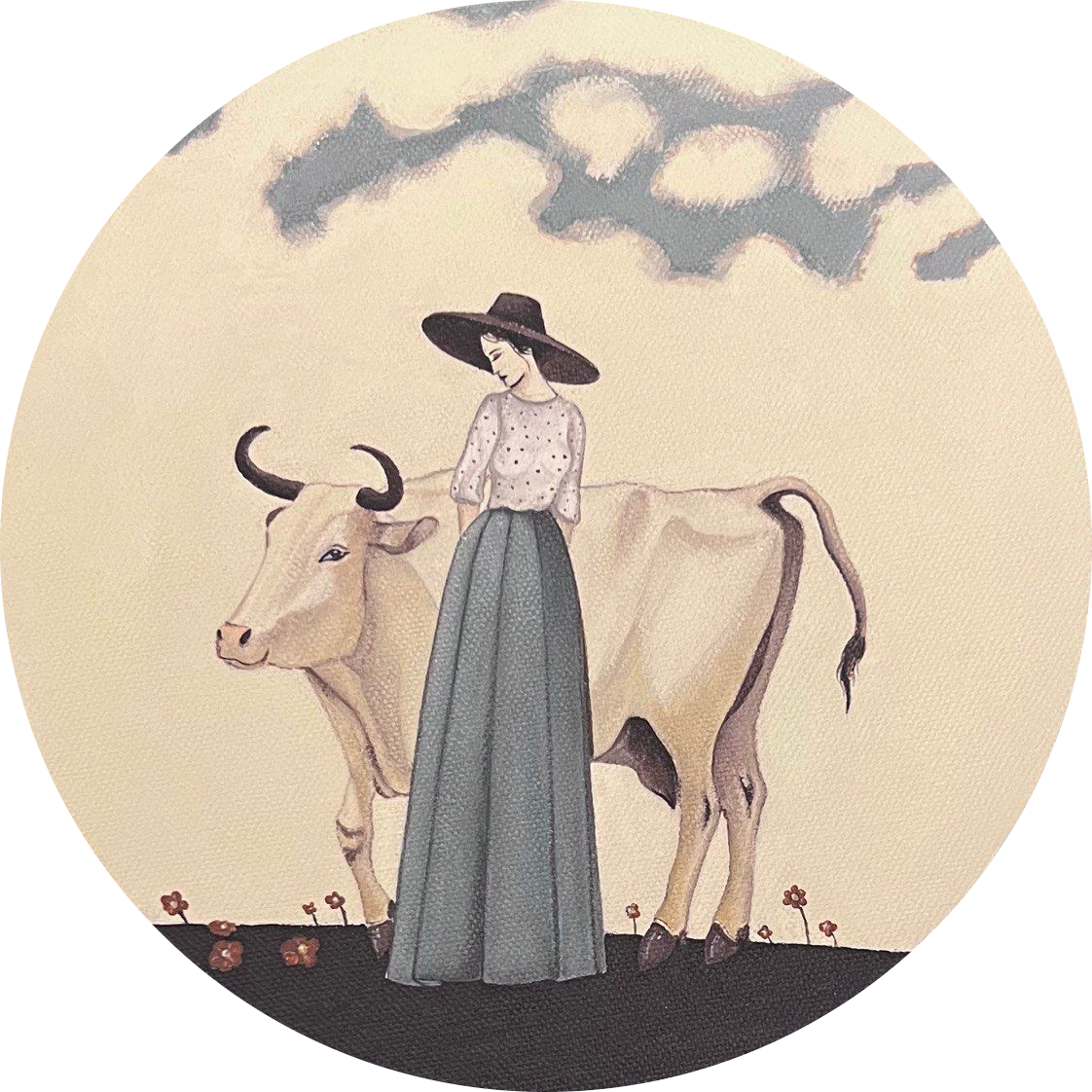Нина Григель (Картина, живопись - 
                  25 x 25 см) Пастушка