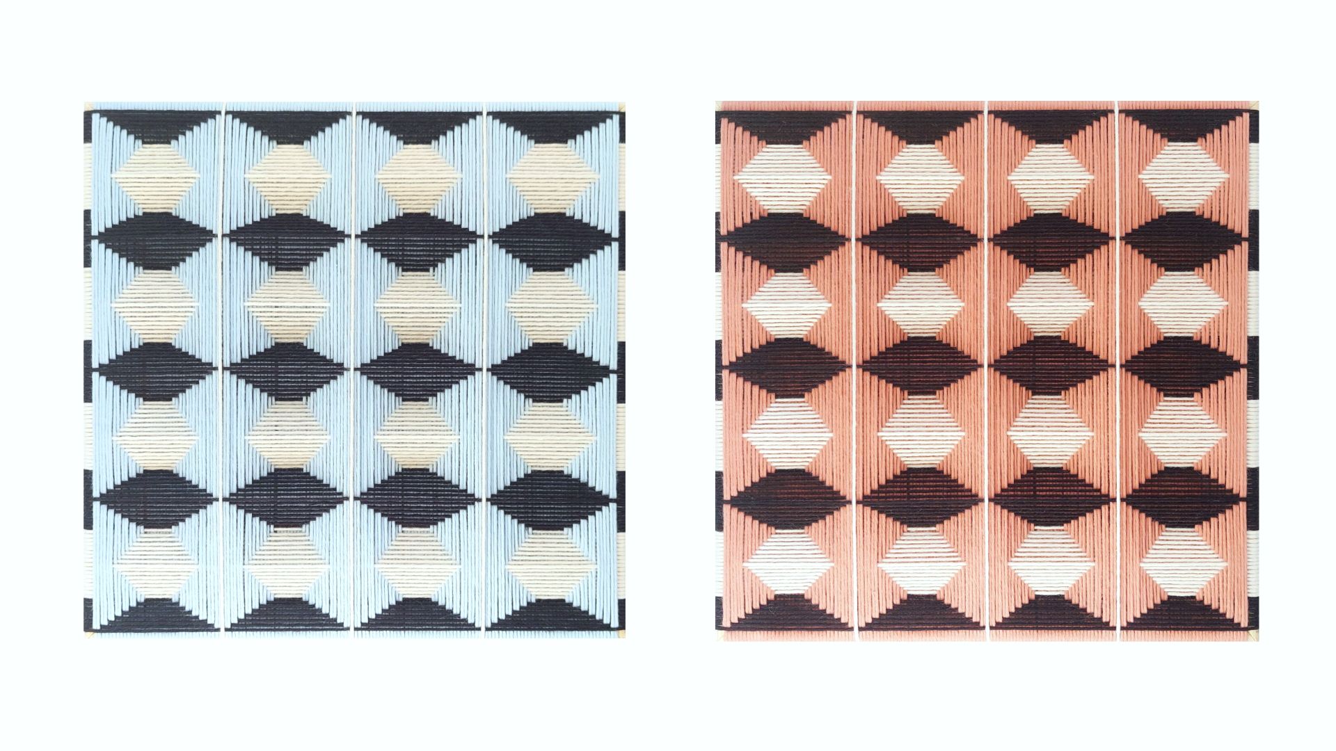 Надежда Денисова (Объект - 
                  40 x 20 см) Комбинация из двух декоративных текстильных панно