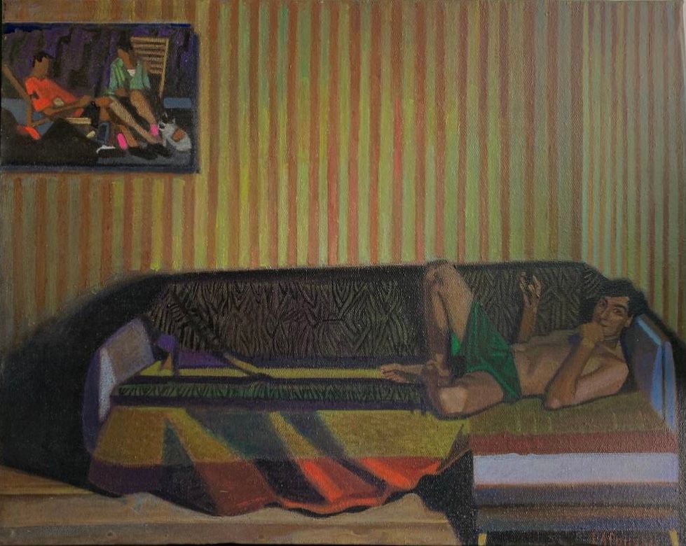 Иван Афонский (Картина, живопись - 
                  50 x 40 см) Жара