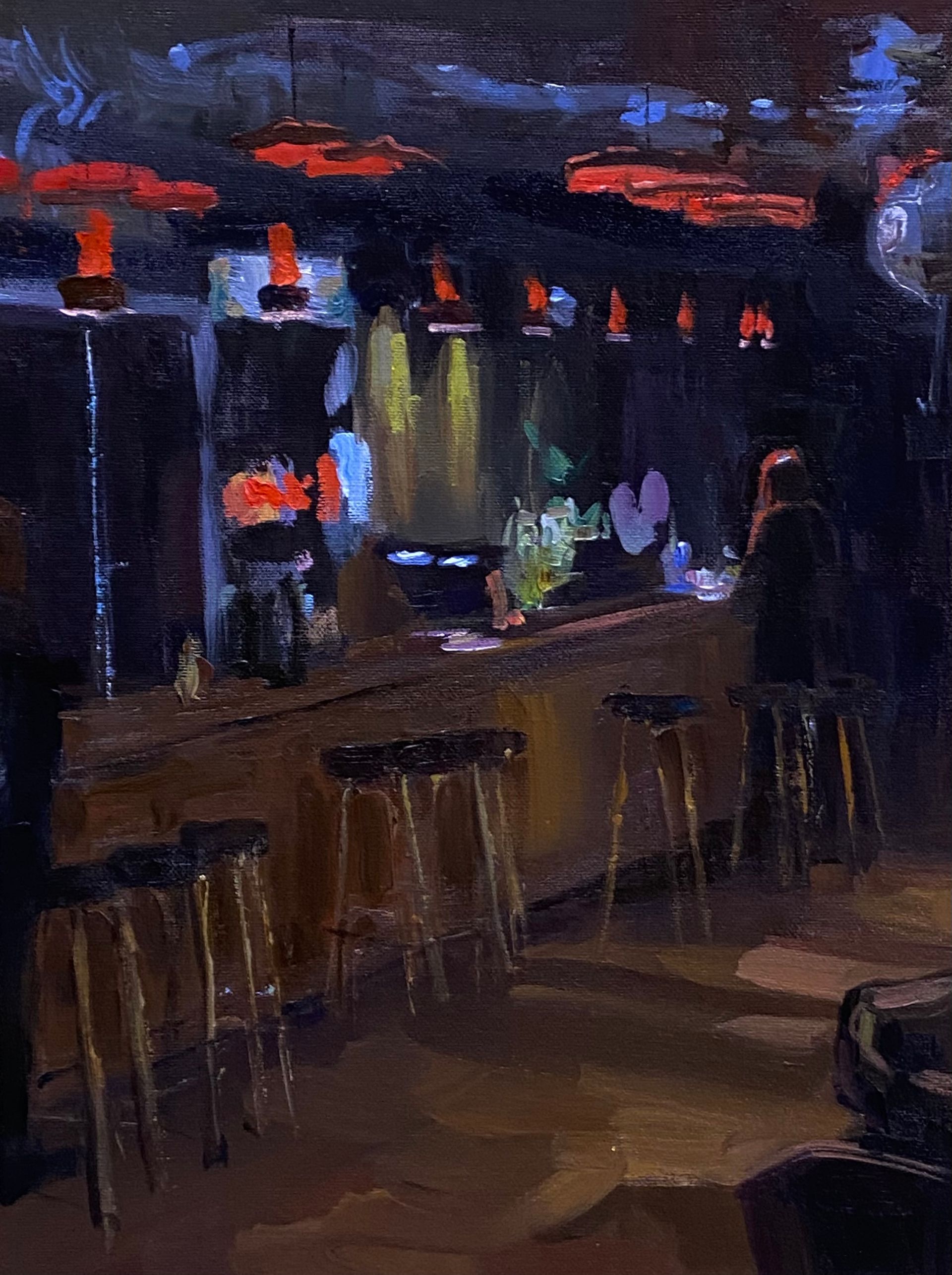 Вячеслав Кривцов (Картина, живопись - 
                  30 x 40 см) На баре в Слезах