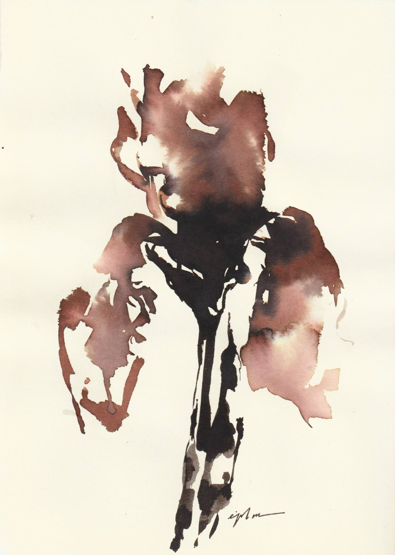 Виктория Зарецкая (embrassé par la muse) (Авторская графика - 
                  12 x 16.6 см) Iris 02