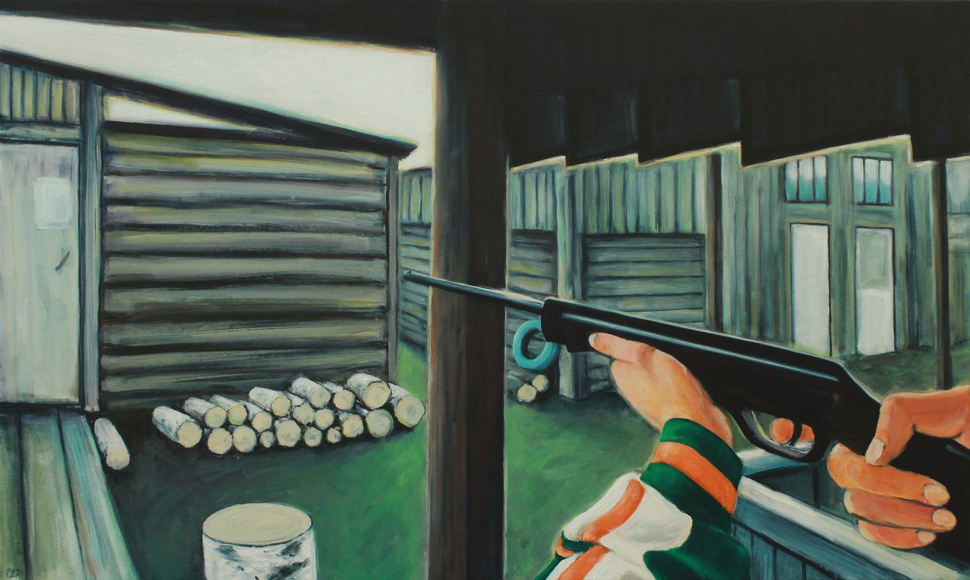 Денис Русаков (Картина, живопись - 
                  100 x 60 см) Парни рады весне