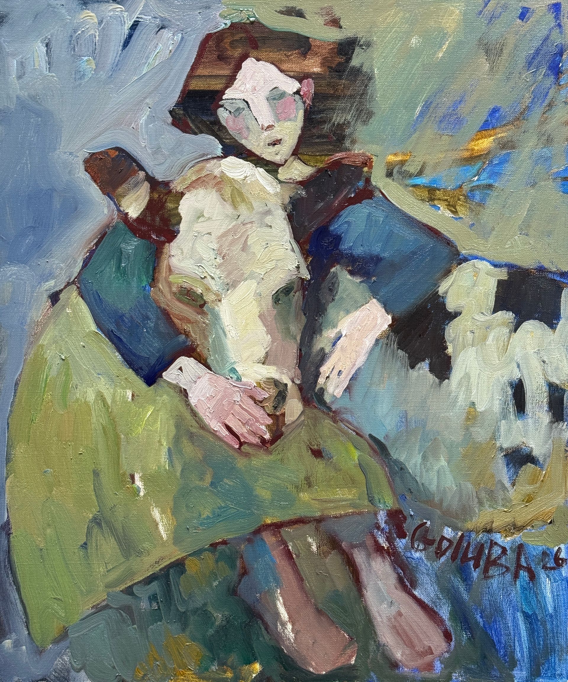 Анна Голубь (Картина, живопись - 
                  50 x 60 см) В поисках опоры