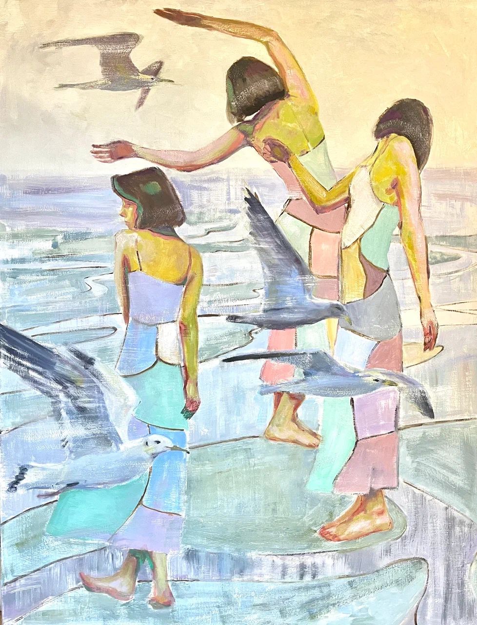 Ольга Бордей (Картина, живопись - 
                  100 x 130 см) Над Енисеем