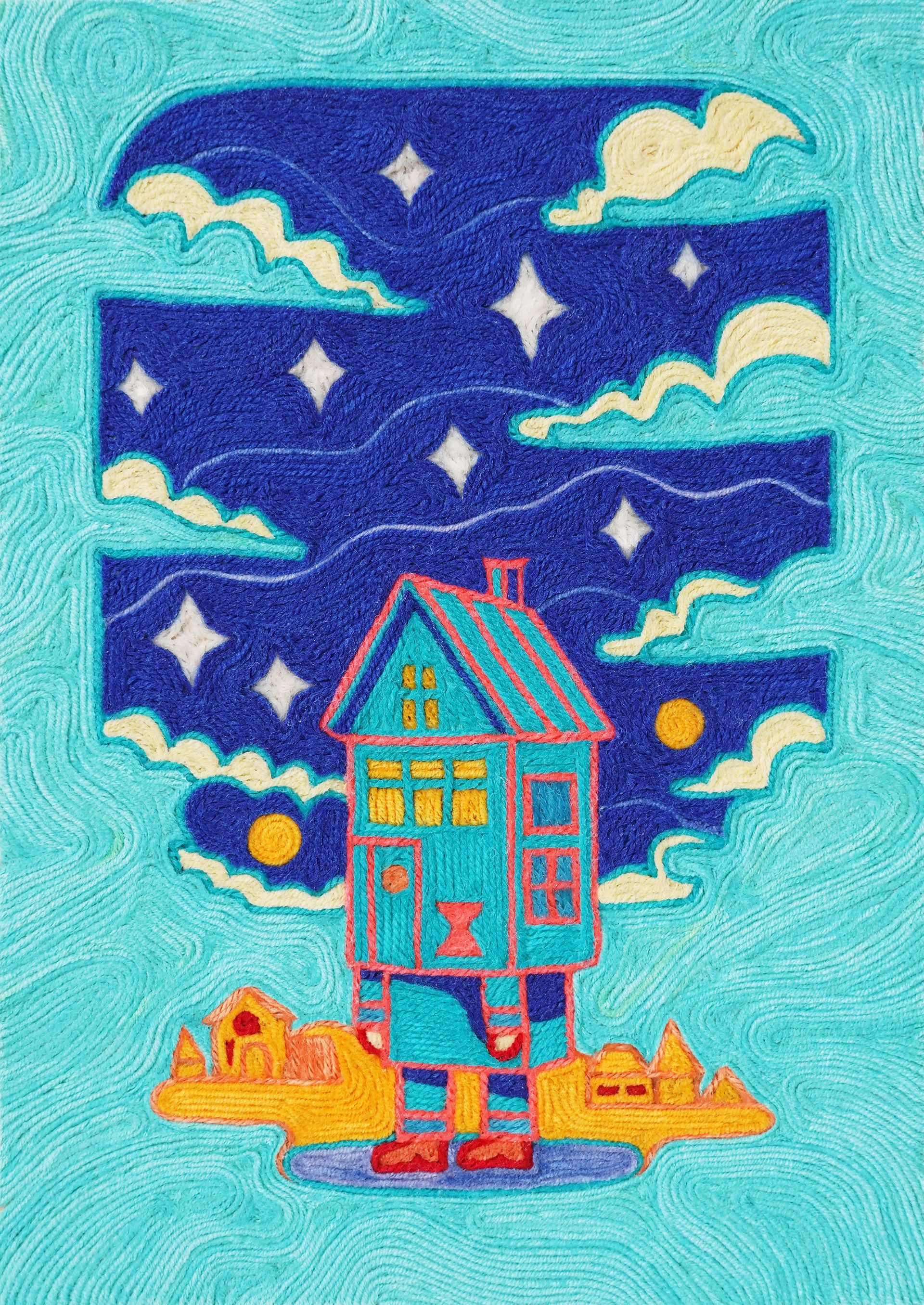 Екатерина Николаева (Вышивка - 
                  21 x 30 см) Сны под звёздами