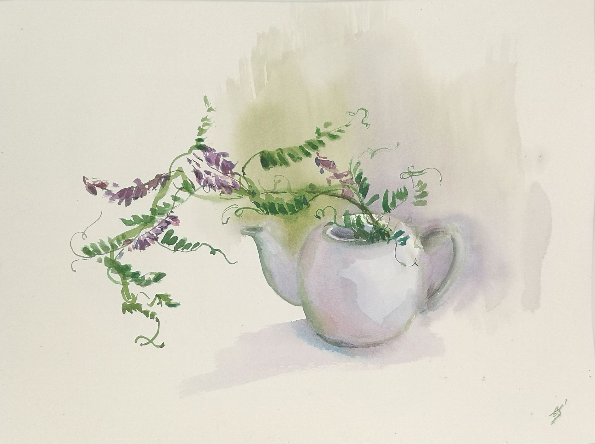 Елена Санина (Авторская графика - 
                  40 x 30 см) Нежный июнь